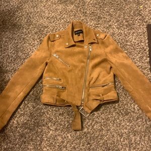 Brown suede jacket, size Small